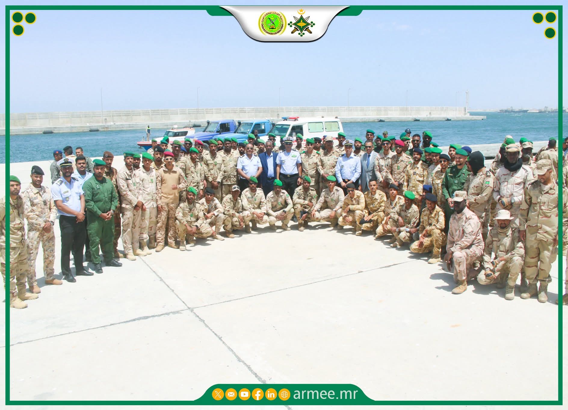 وفد من الأكاديمية العسكرية بأطار يزور نواذيبو للاطلاع على المنشآت الاقتصادية والأمنية