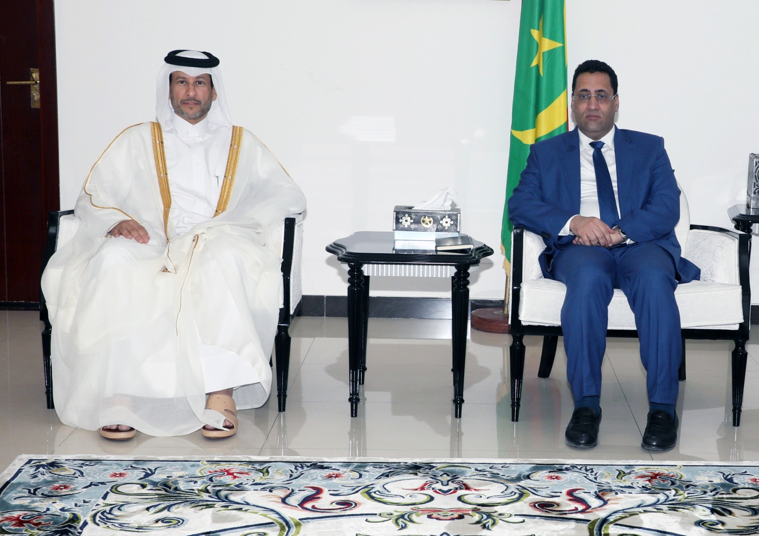 الوزير الأول يبحث مع السفير القطري سبل تعزيز التعاون بين موريتانيا وقطر